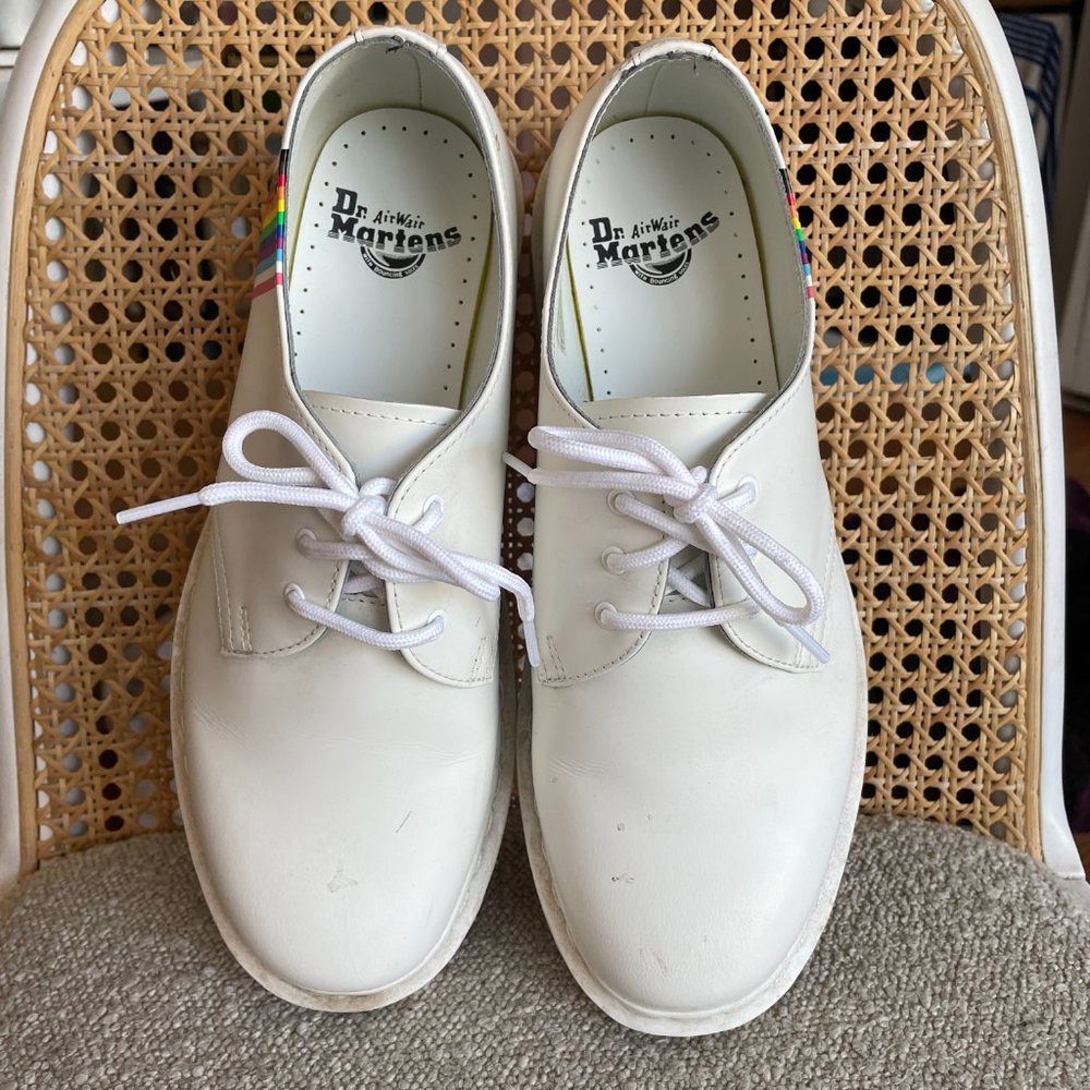 Dr. Martens Rainbow Print Lace-Up Oxfords - Picture 6 of 6